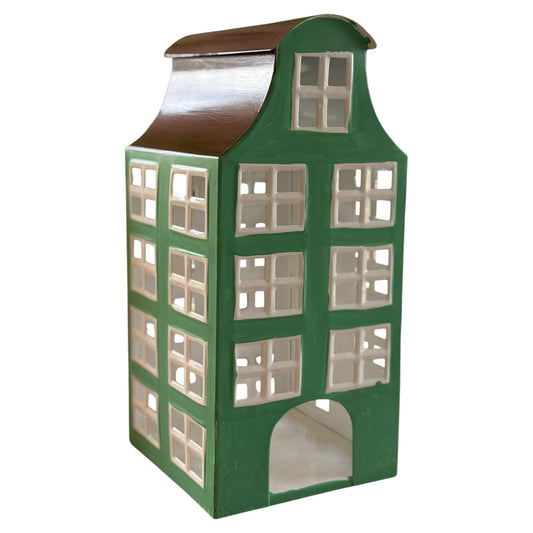 Vensterbank decoratie - huisje groen