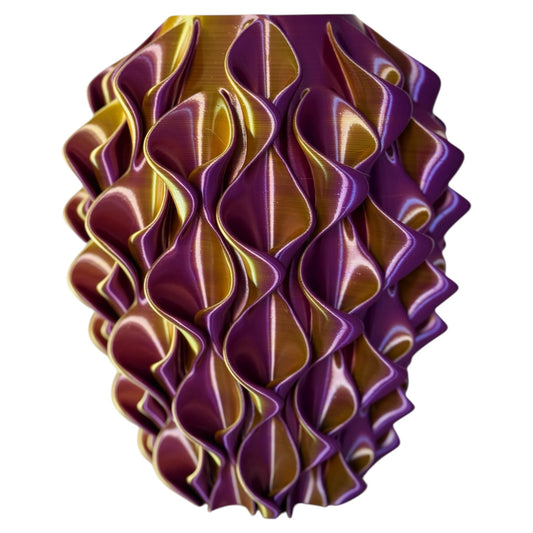 3D geprinte vaas - goud paars