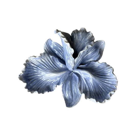 Wandbord - bloem blauw