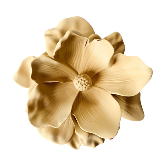 Wandbord - beige bloem
