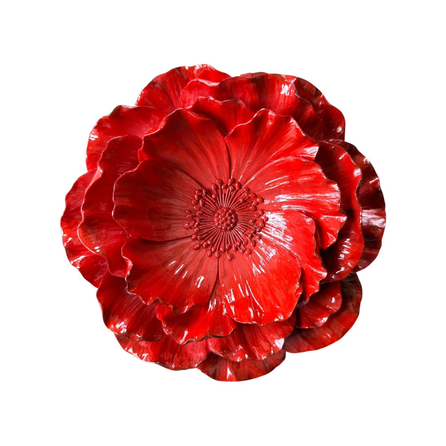 Wandbord - bloem burgundy M