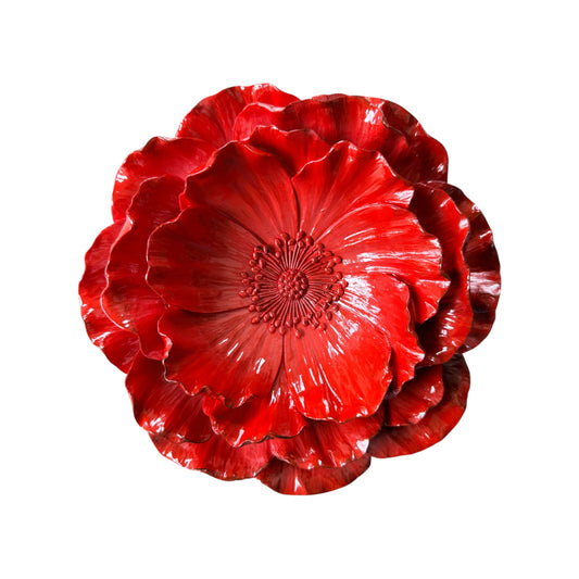 Wandbord - bloem burgundy M