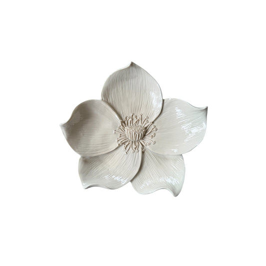 Wandbord - bloem beige zalea