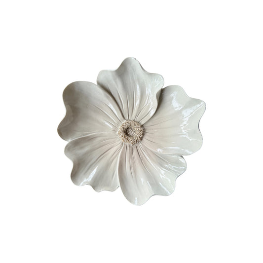 Wandbord - bloem beige helia
