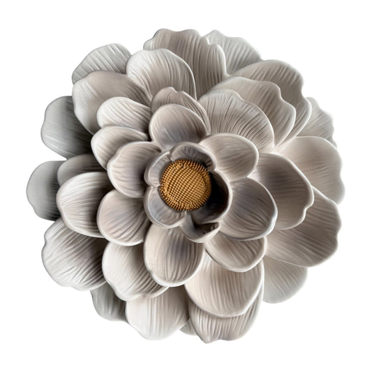 Wandbord - beige muurbloem Limited Edition