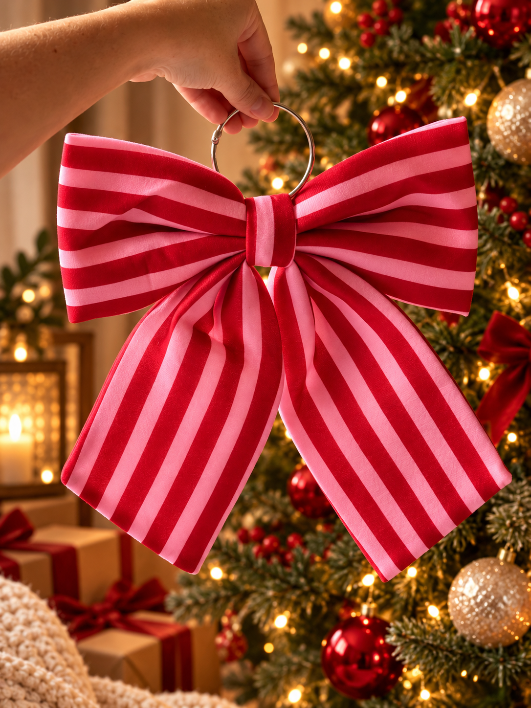 Kerst strik - roze
