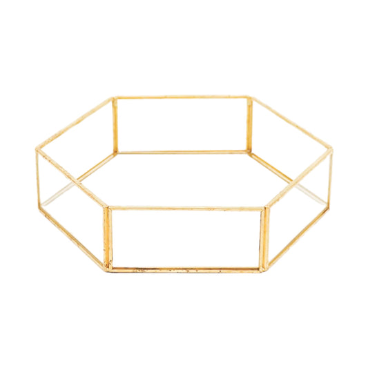 Goudkleurige sieradendoos met glas bij StyleByClariss