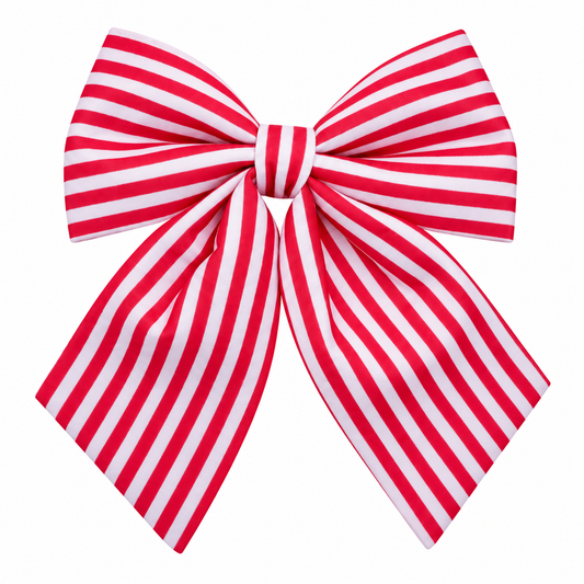 Kerst strik - rood wit gestreept