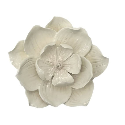 Wandbord - beige salvia bloem