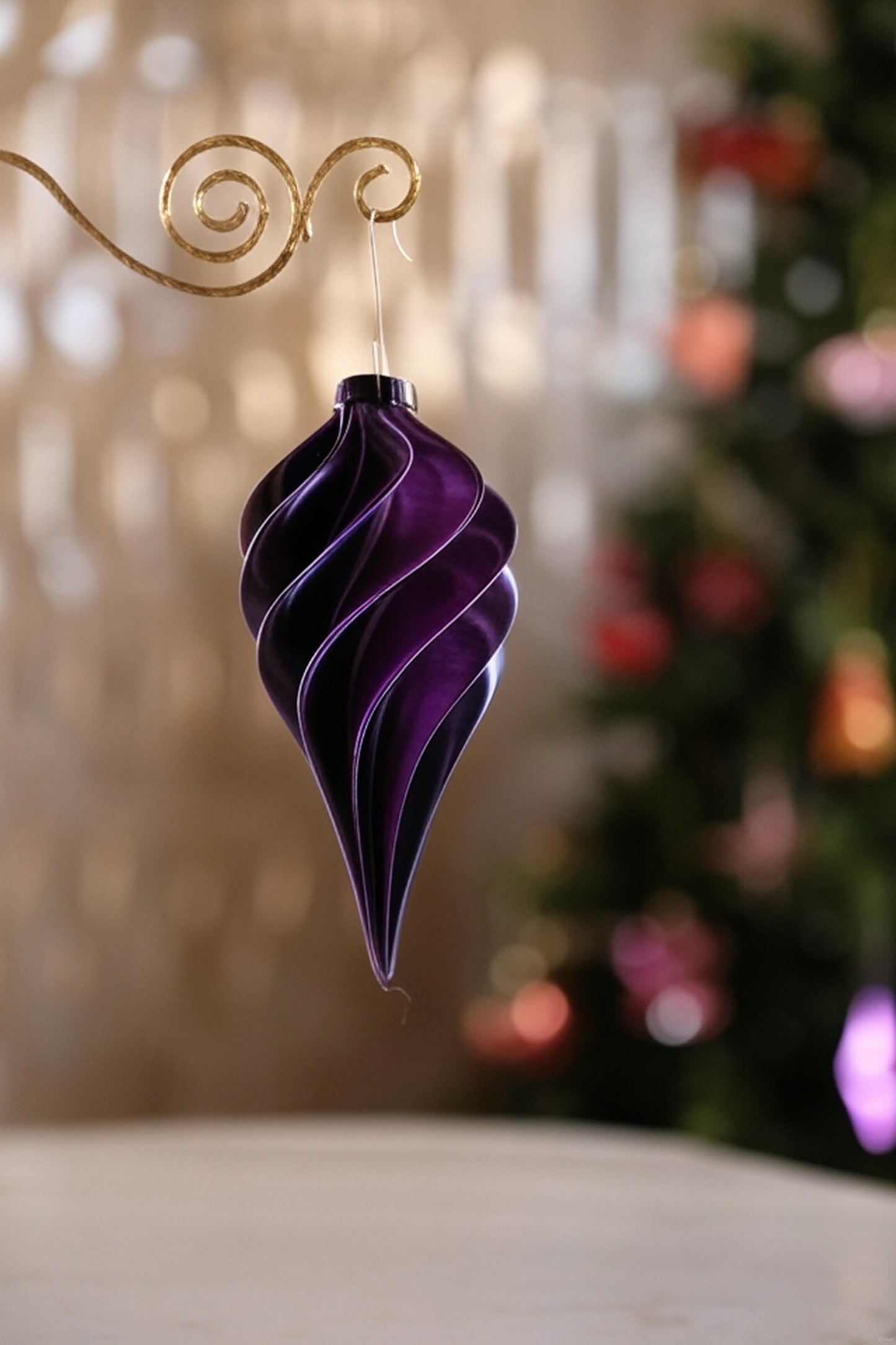 bijzondere kersballen paars zwart