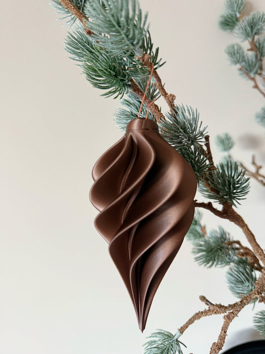 bijzondere kerstballen bruin