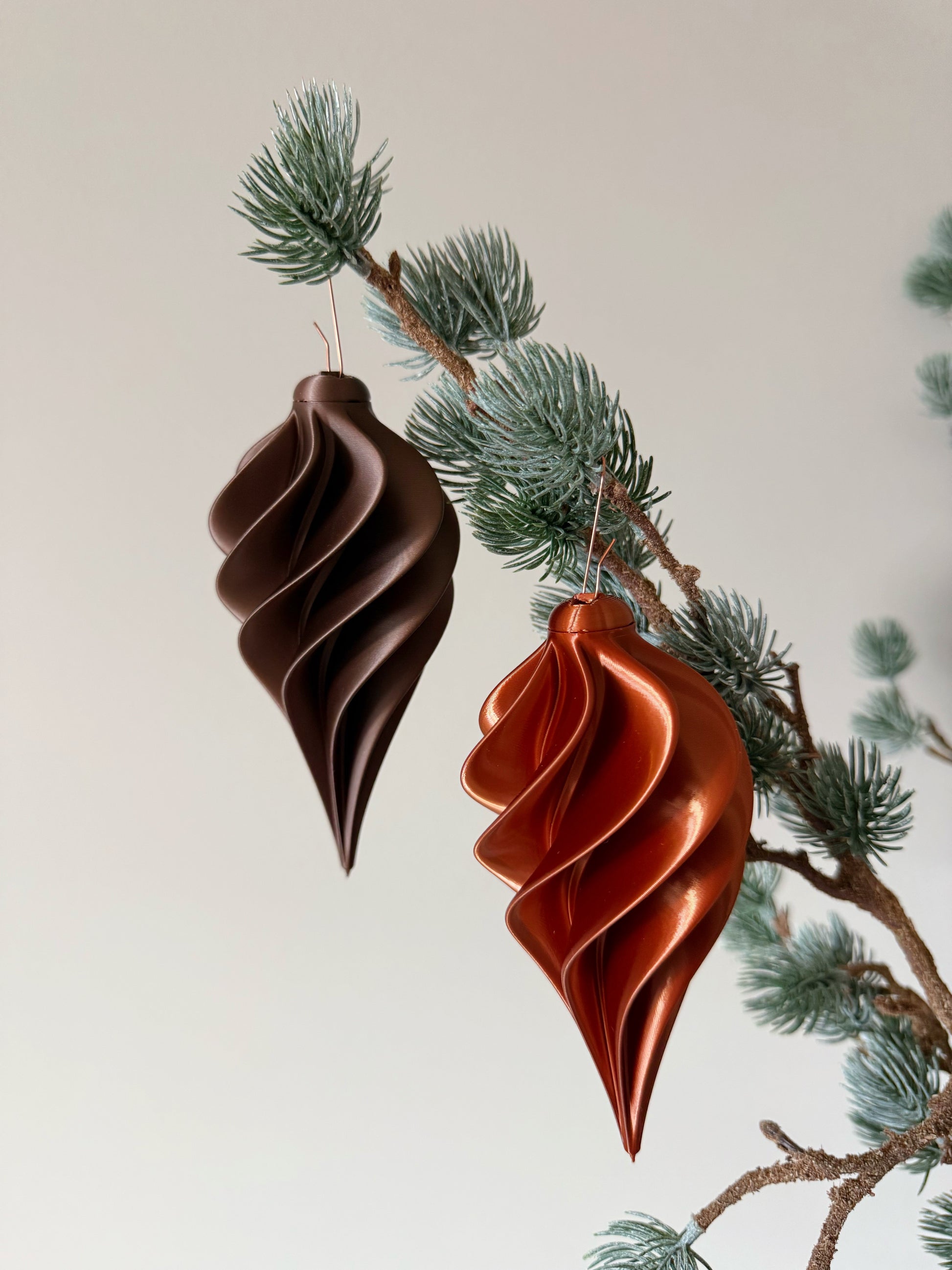 bijzondere kerstballen bruin tinten