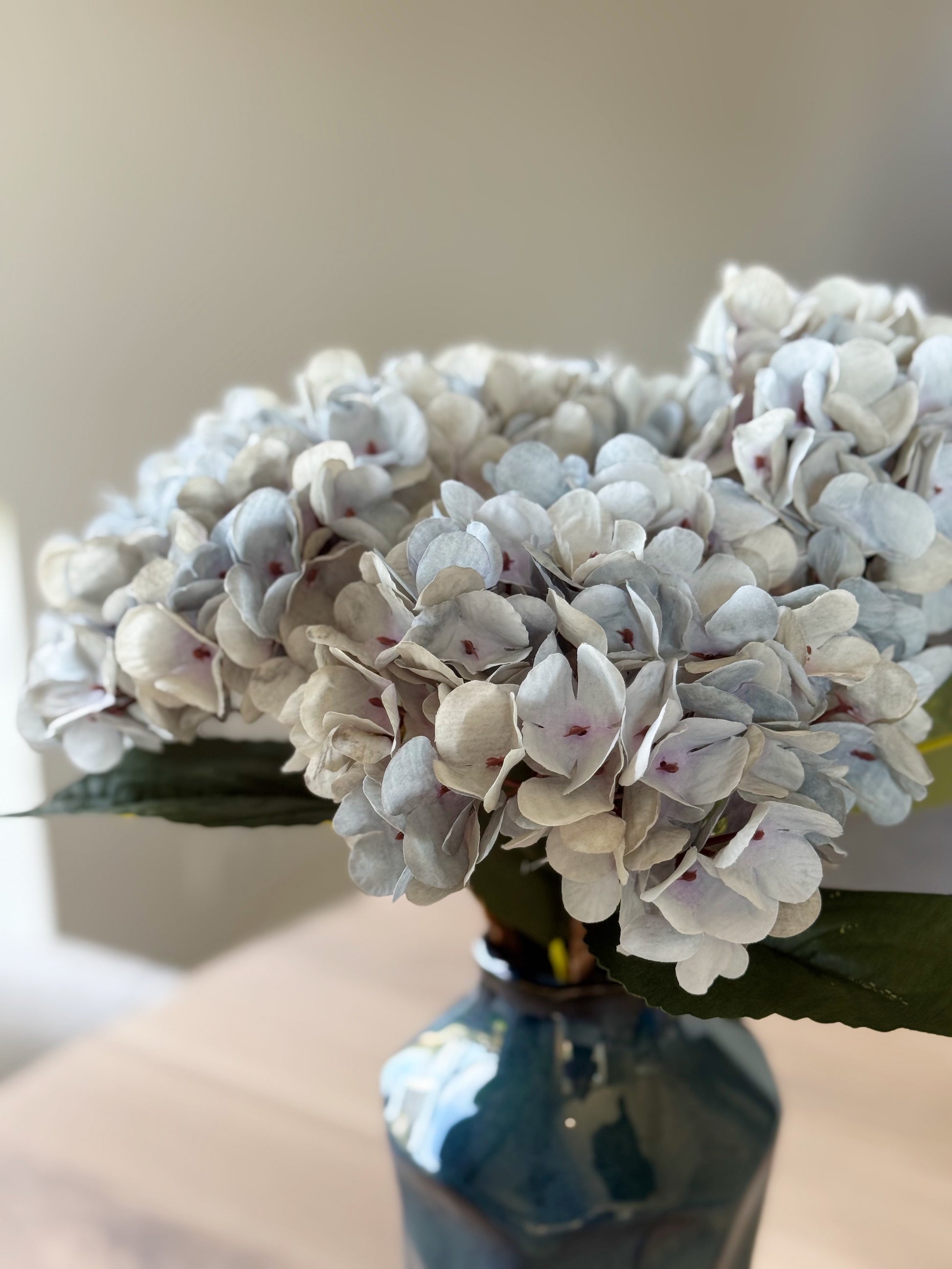 blauwe hortensia's 