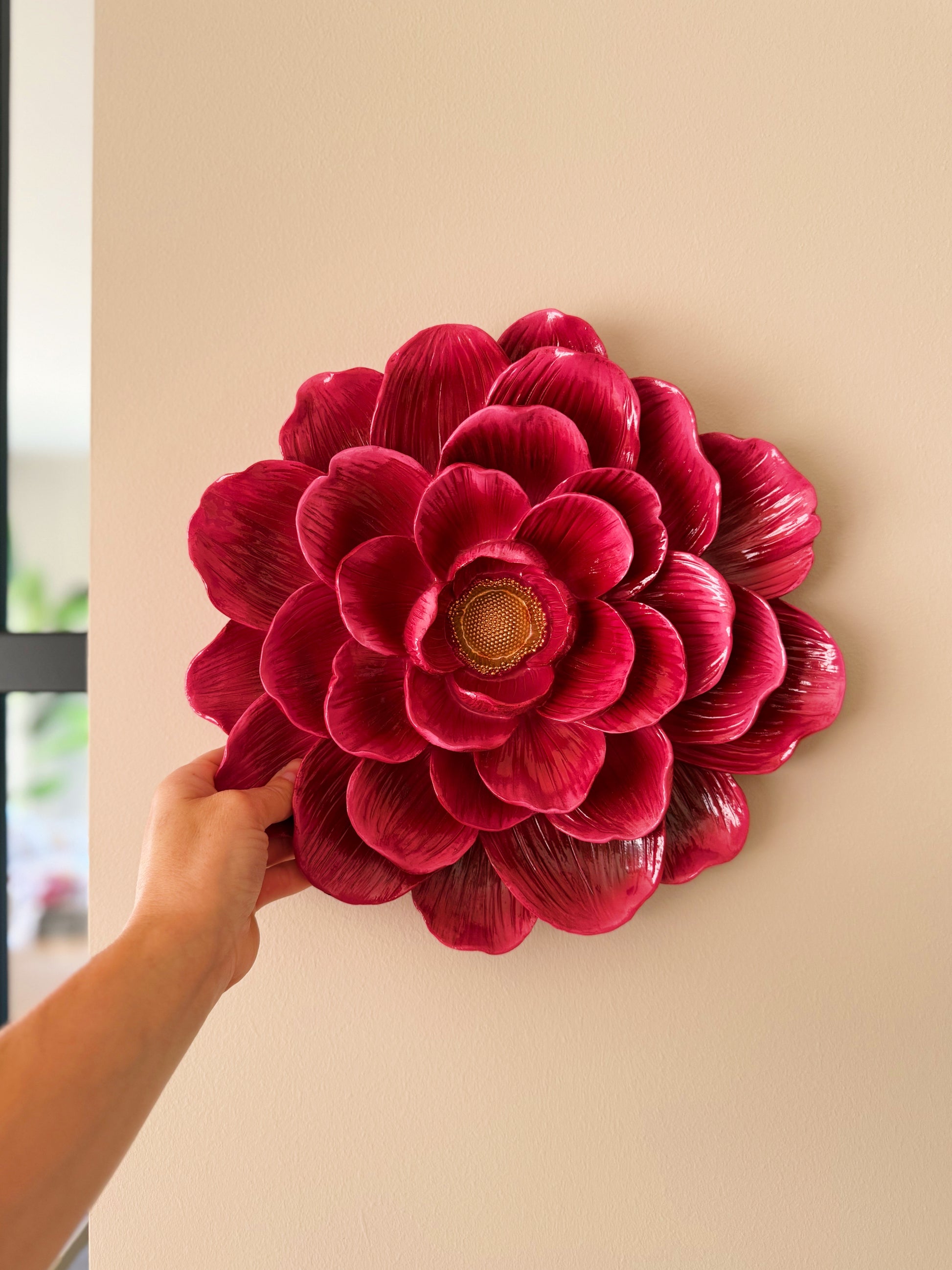 bloemen wandbord rood bij Stylebyclariss