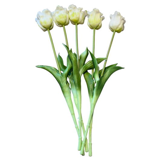 boeket kunst tulpen wit bij Stylebyclariss