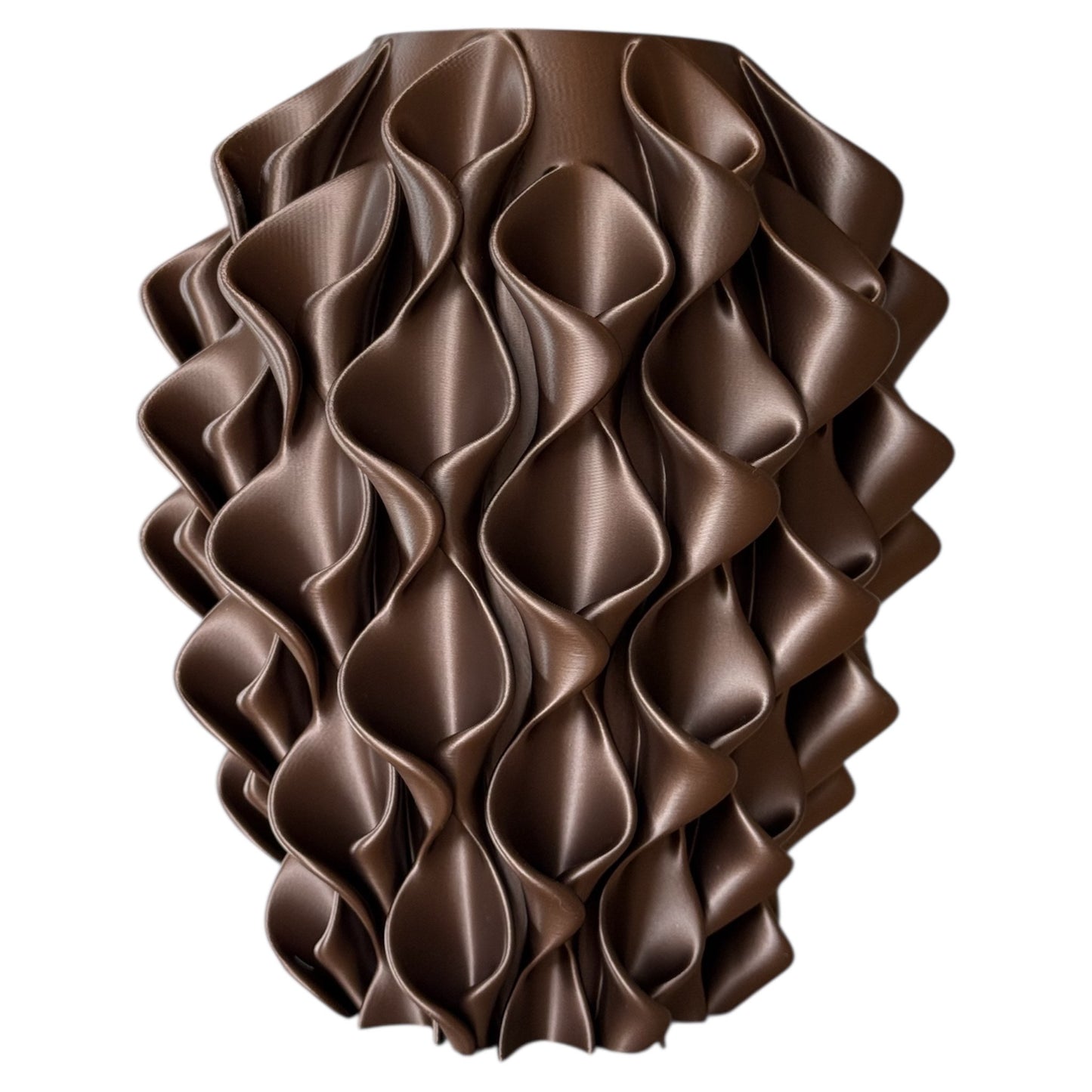 bruine 3d geprinte vaas