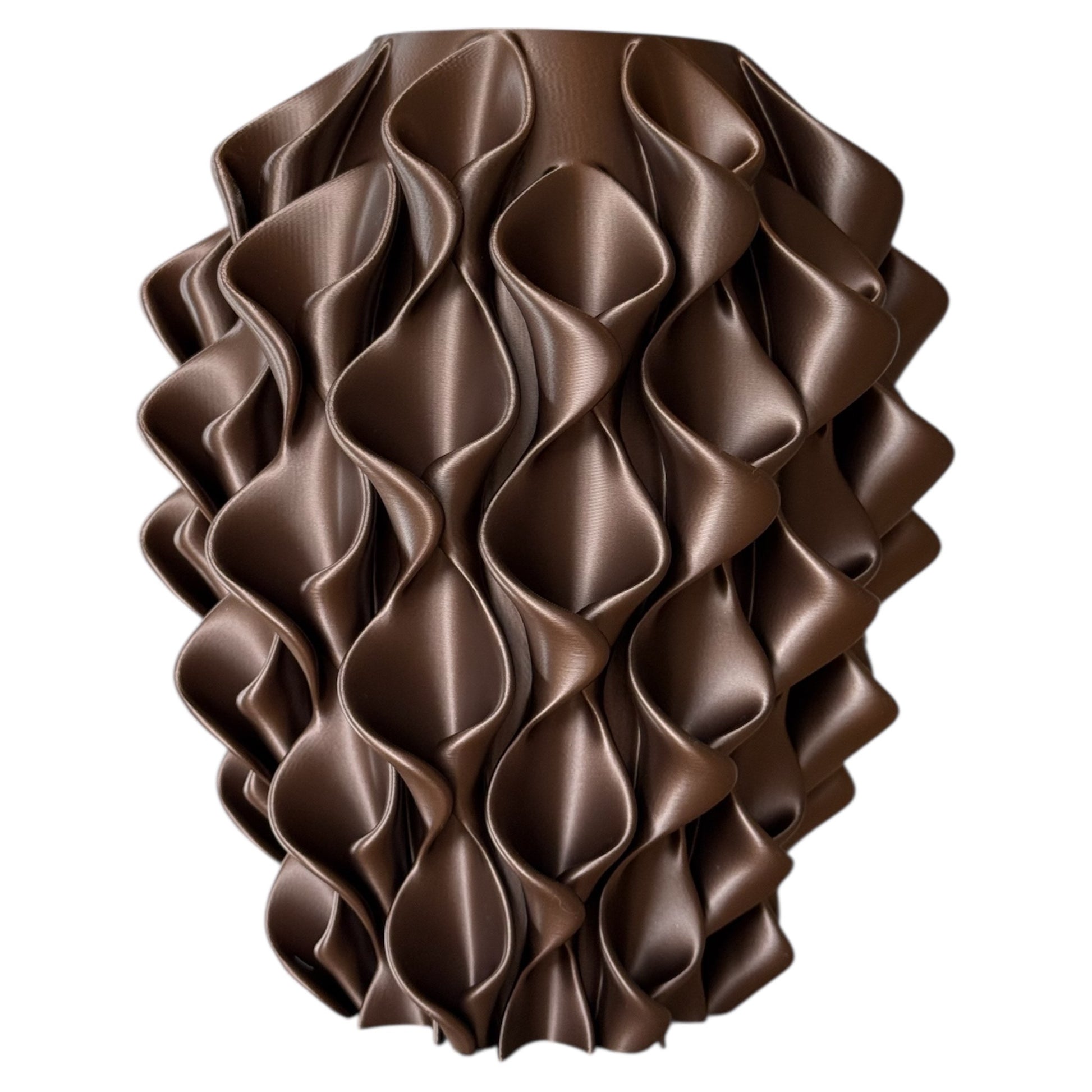 bruine 3d geprinte vaas