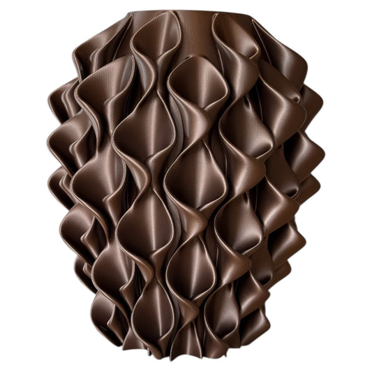 bruine 3d geprinte vaas