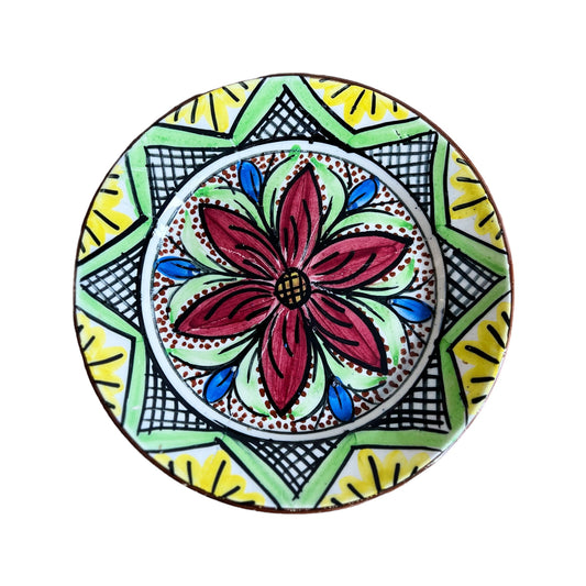 groen wandbord porselein bloem bij StyleByClariss.