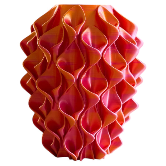 3d geprinte vaas - oranje magic