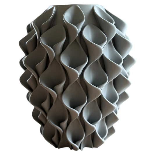 3d geprinte vaas - grijs