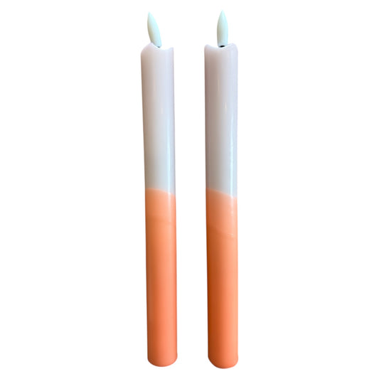 kaarsen op batterij oranje creme
