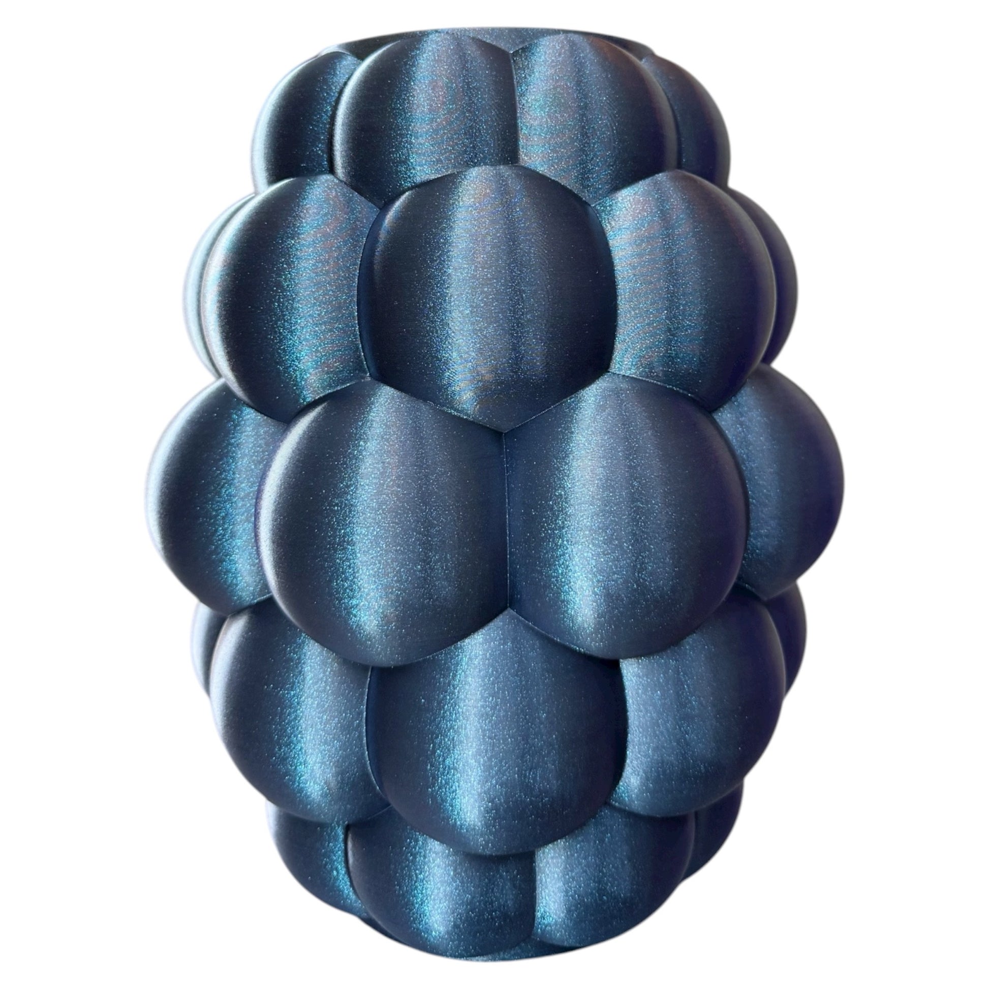 kerstval vaas glitters blauw