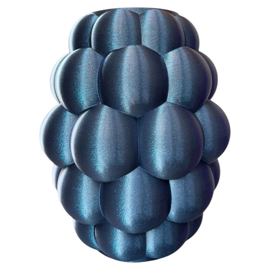 kerstval vaas glitters blauw