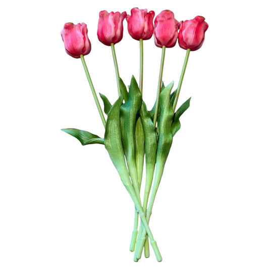 kunst tulpen roze boeket bij Stylebyclariss