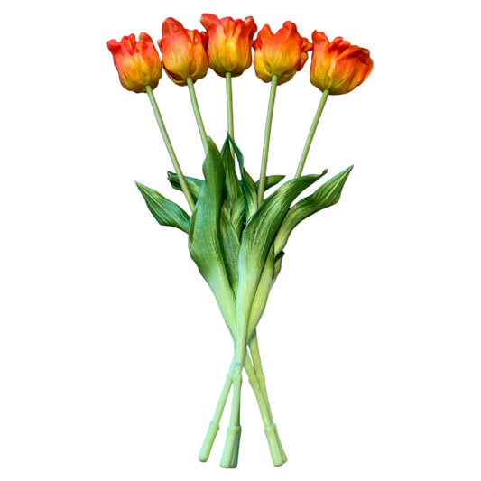 oranje kunst tulpen bij Stylebyclariss