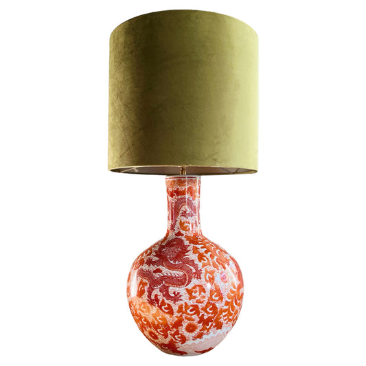 oranje vaaslamp bij StyleByClariss