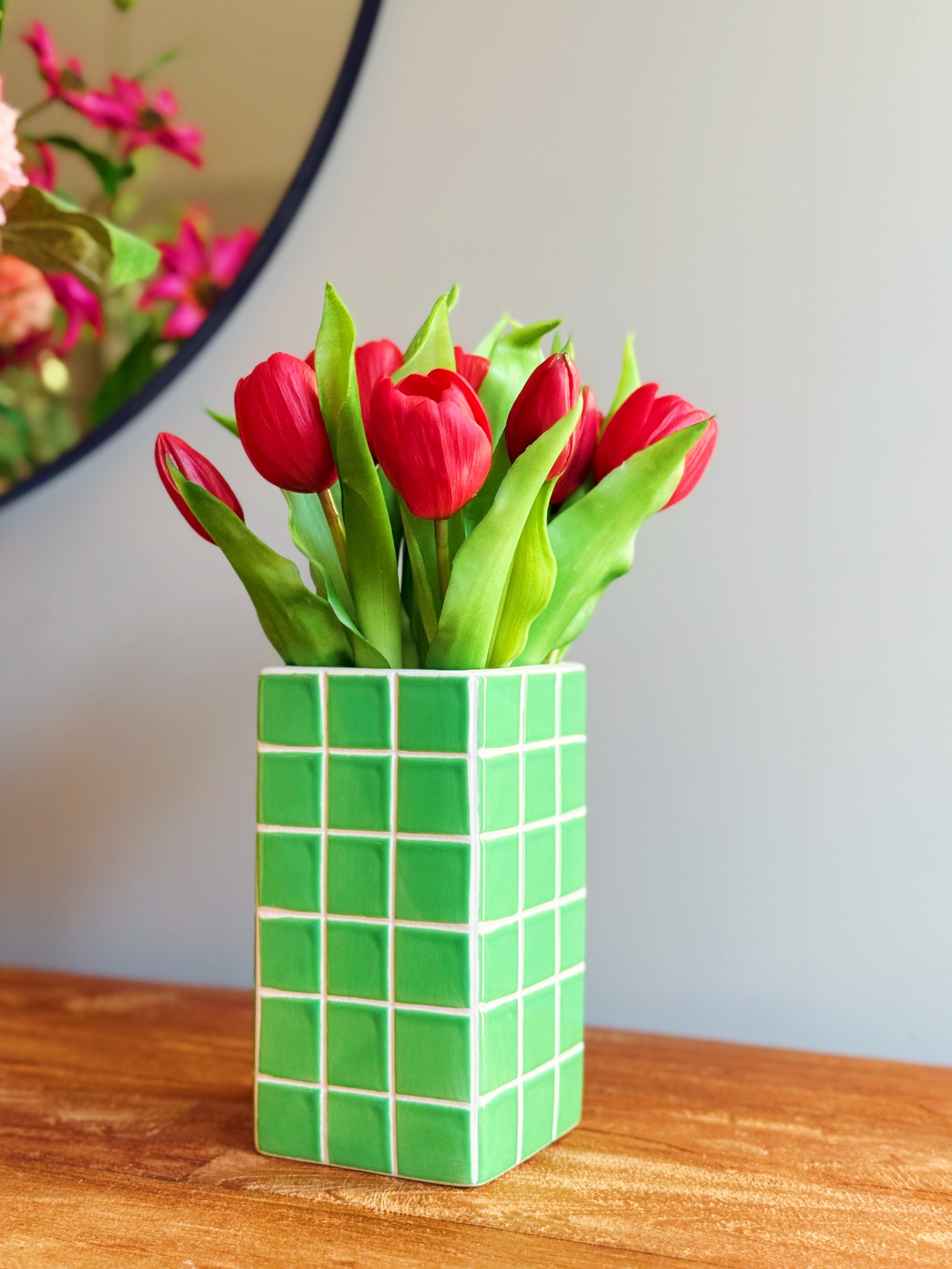 rode kunst tulpen bij StyleByClariss 