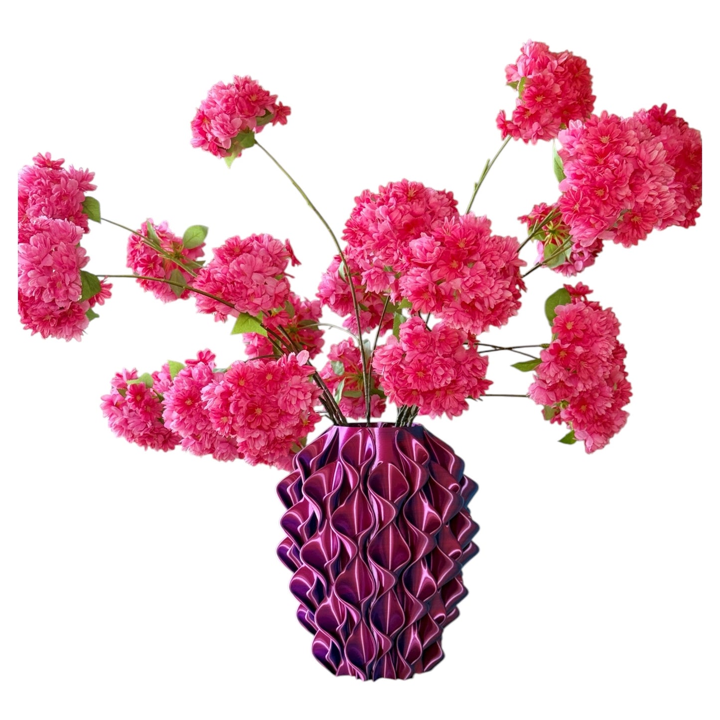 roze 3d geprinte vaas met bloemen