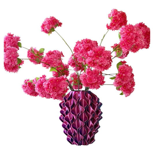 roze 3d geprinte vaas met bloemen
