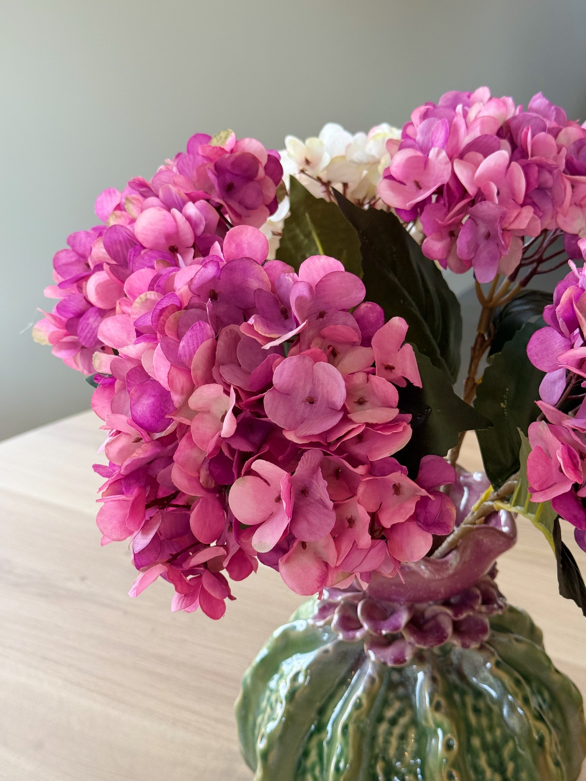 zijden bloemen boeket hortensia's 
