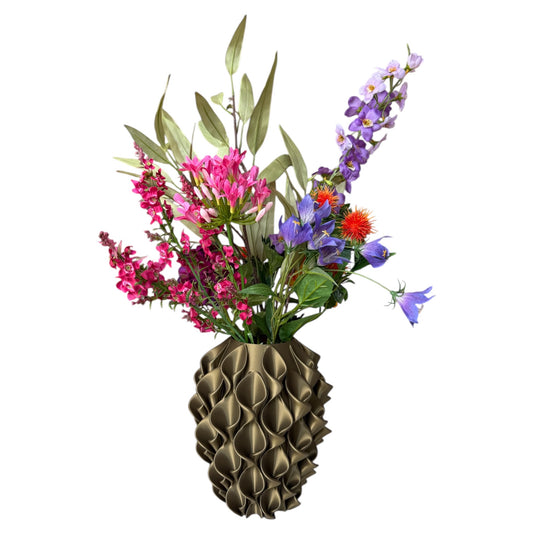 zijden bloemen boeket op vaas